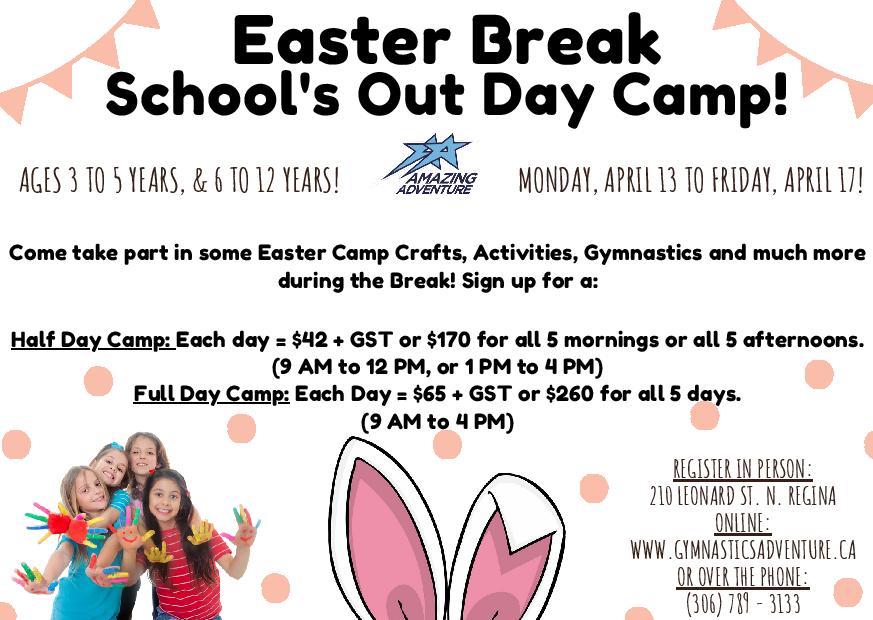 Easter Break Schools Out Daycamp Amazing Adventure