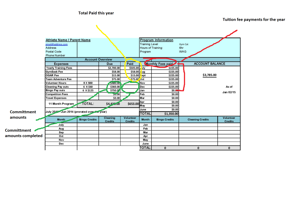 Year End Sheet