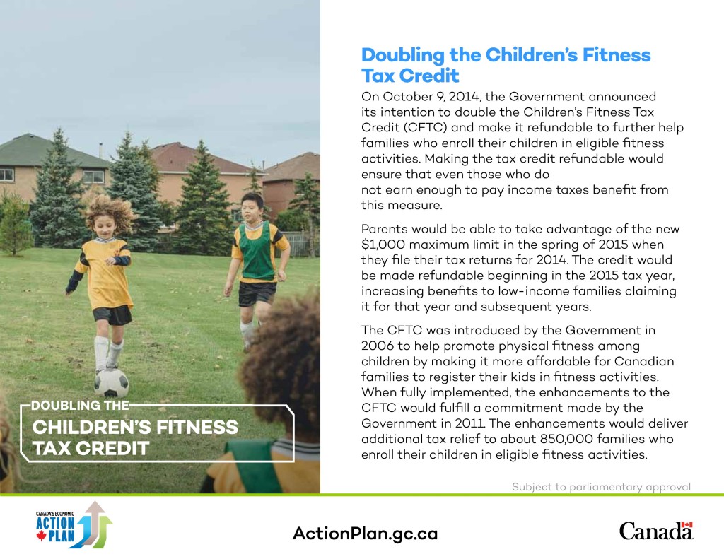 Child Fitness Tax Credit